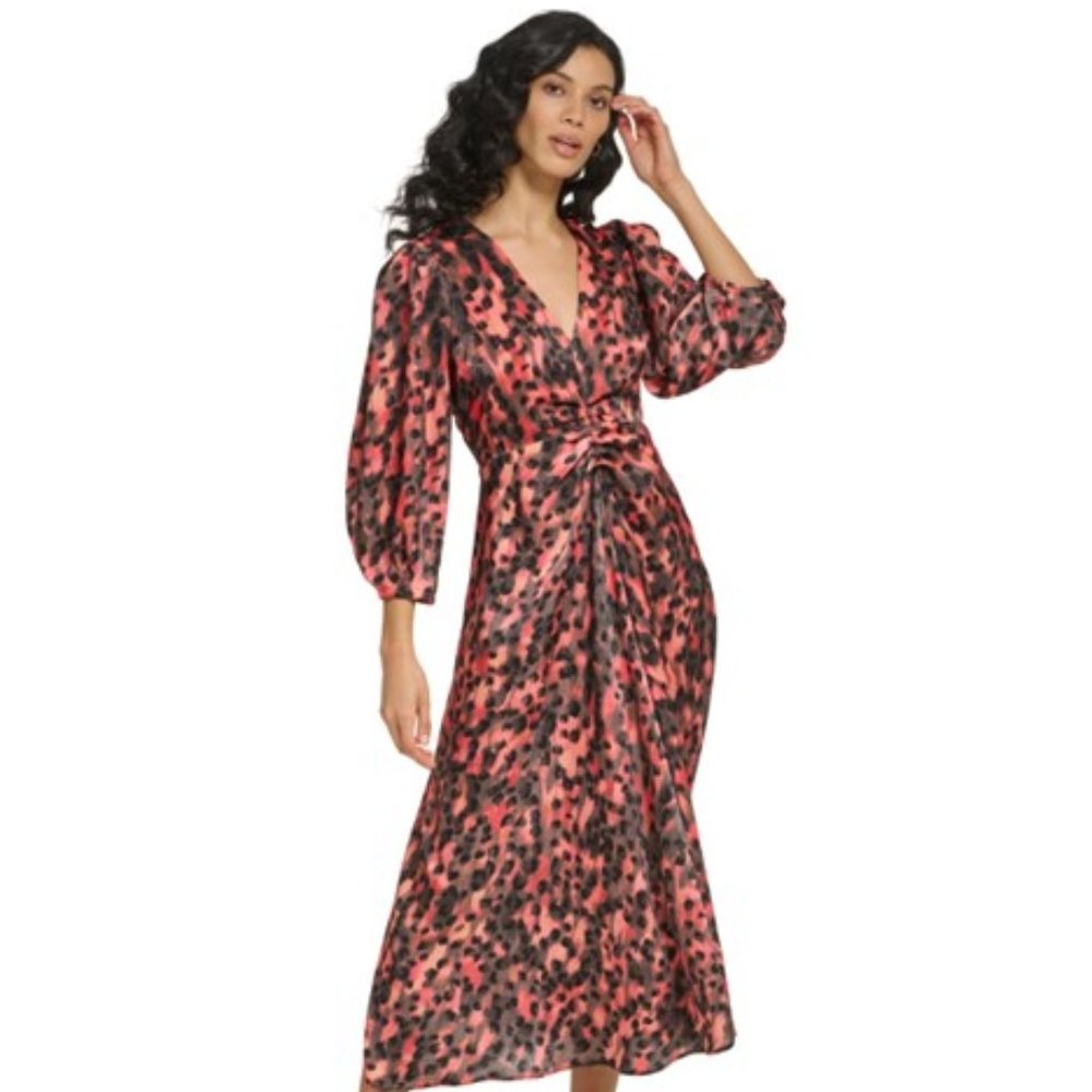 FINAL PRICE - NWT - DKNY Abstract Print Satin Dress, Size M